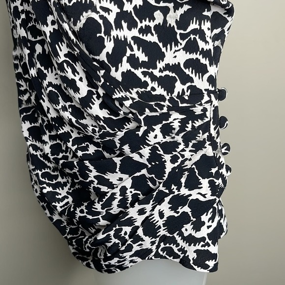 ISABEL MARANT ÉTOILE Black White Print Slade Top Women’s Size Small - Picture 6 of 11